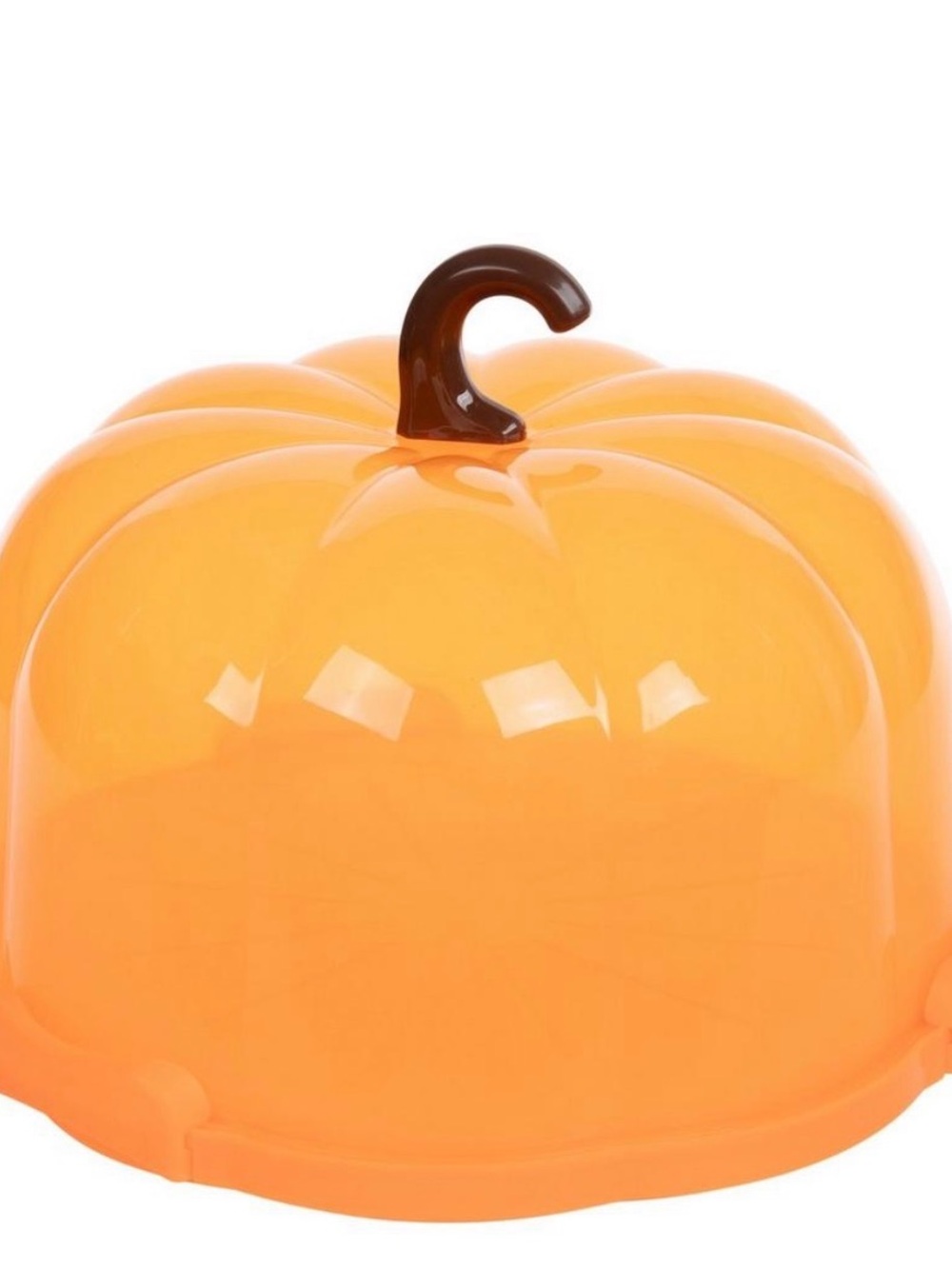 Orange Pumpkin Cake Carrier - Harvest Fall Decor